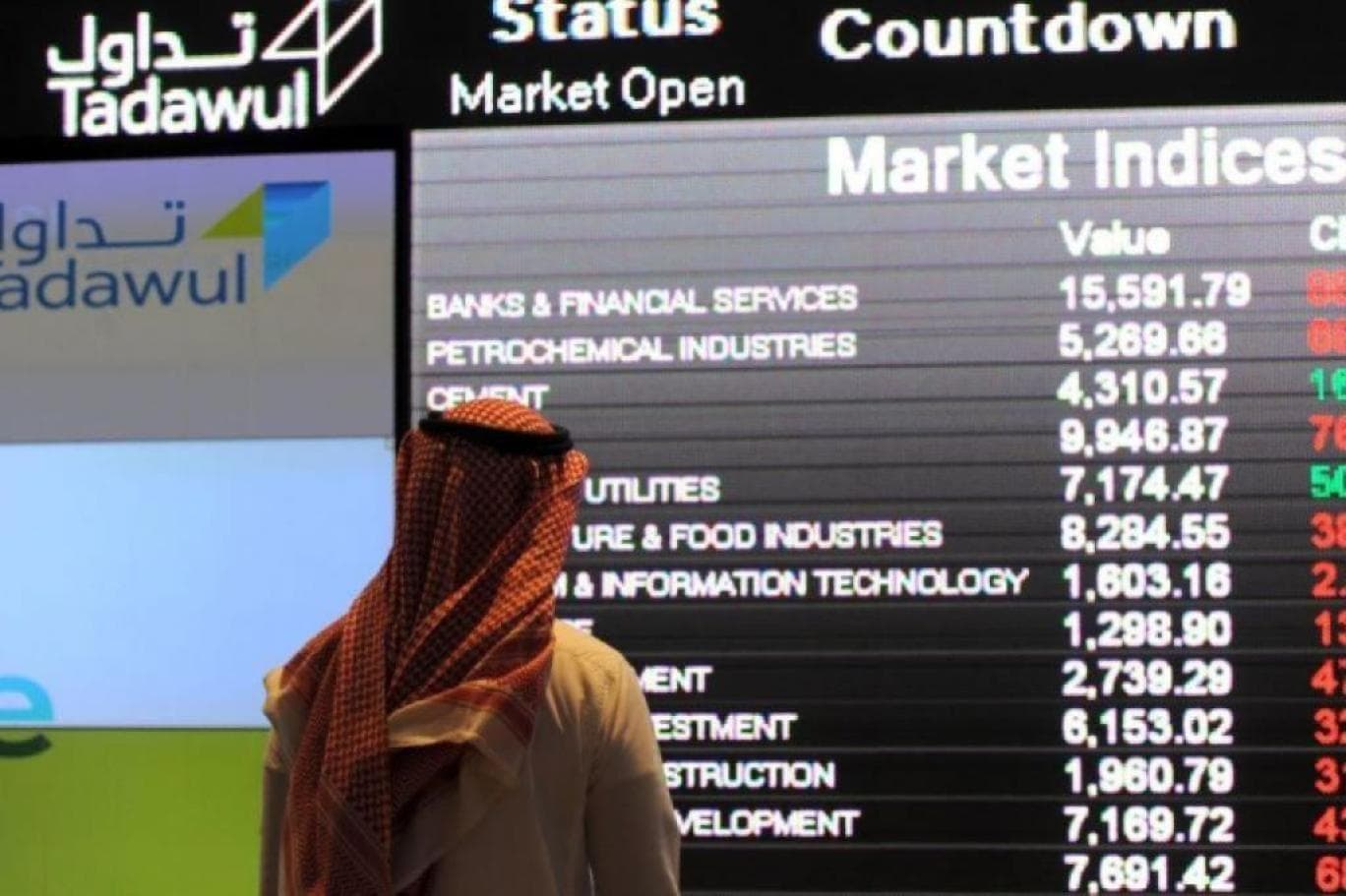 السوق السعودي يغلق الأسبوع على مكاسب طفيفة مع تراجع السيولة 5%