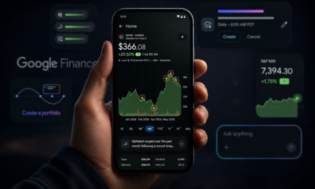 جوجل تطلق Google Finance لأندرويد بذكاء اصطناعي لمتابعة وإدارة الأسواق المالية